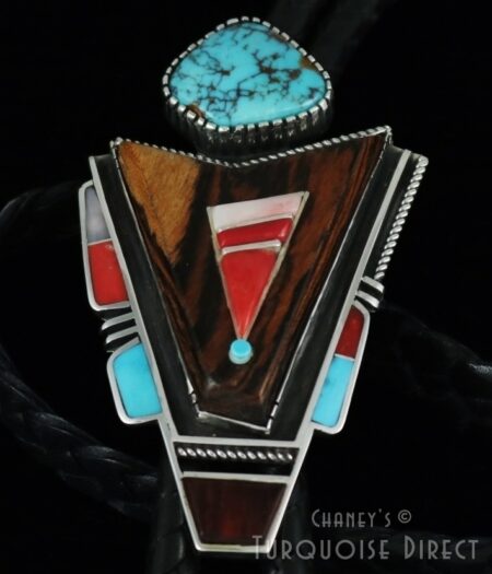 Jack Tom Yeibechai Design Inlay Bolo Tie