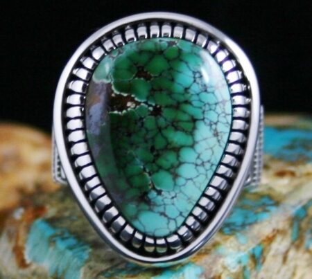 Jennifer Curtis Darling Darlene Spiderweb Turquoise Ring