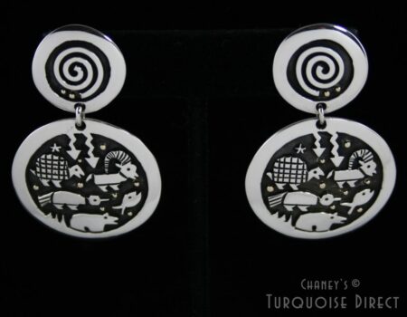 Joseph Coriz Gathering of Clans Overlay Dangle Earrings