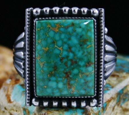 Steve Arviso Cheyenne Spiderweb Turquoise Ring