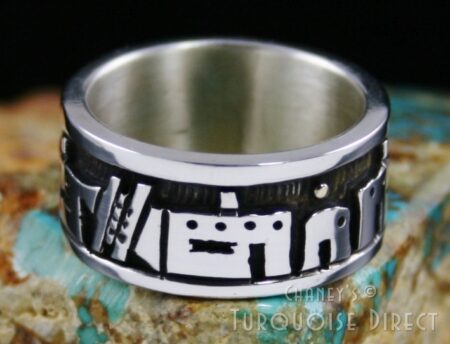 Joseph Coriz Pueblo Scene Overlay Ring