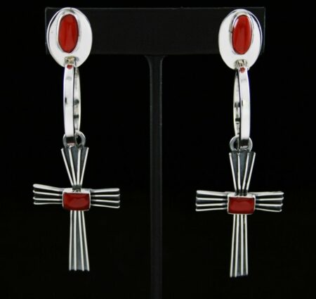 Jack Tom Mediterranean Oxblood Coral Dangle Earrings