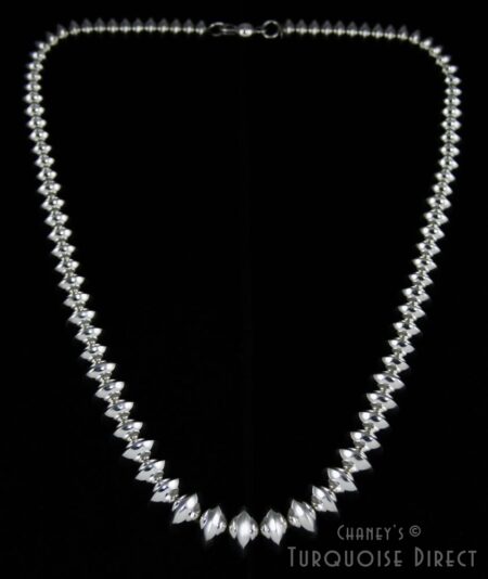 Margaret Lee Graduated Sterling Silver Bead Necklace