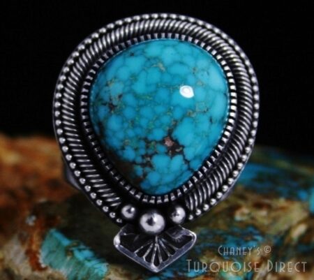 Sammie Kescoli Begay Cheyenne Spiderweb Turquoise Ingot Ring