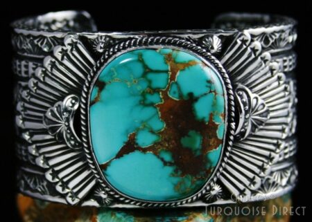 Sunshine Reeves Royston Turquoise Navajo Rug Pattern Design Bracelet