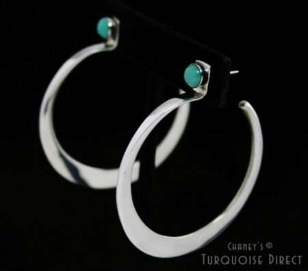 Edison Cummings Turquoise Hoop Earrings