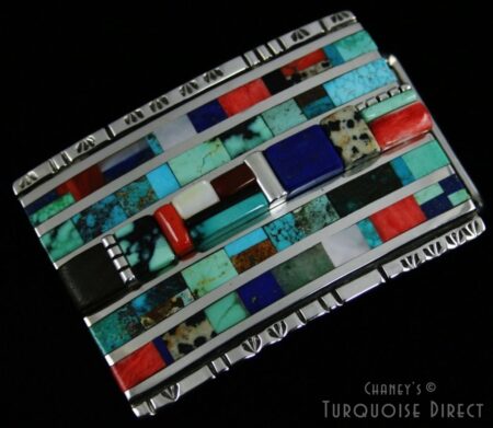 Vernon Begaye Channel Inlay Belt Buckle