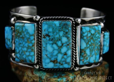 Guy Hoskie Turquoise Mountain Spiderweb Row Bracelet