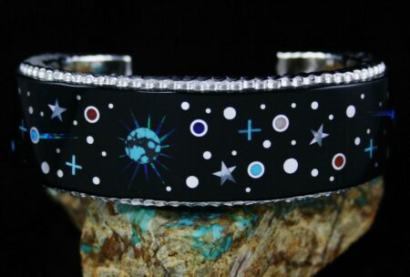 Alvin Yellowhorse Celestial Scene Inlay Bracelet