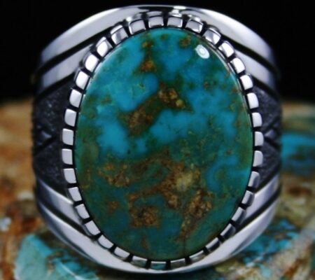 Alton Bedonie Stone Mountain Turquoise Ring