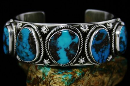 Ned Nez Bisbee Turquoise Double Sided Row Bracelet
