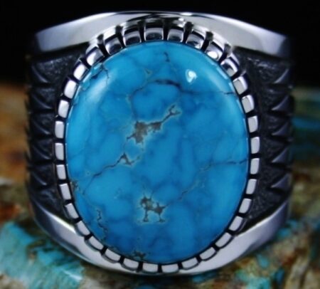 Alton Bedonie Brannon Blue Turquoise Ring