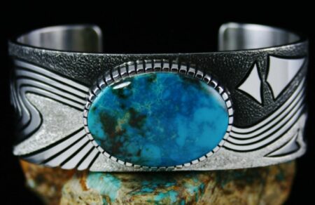 Alton Bedonie Easter Blue Turquoise Bracelet