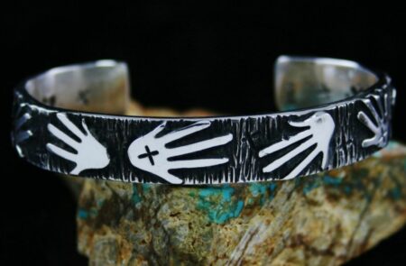 Kee Yazzie Healing Hands Double Sided Petroglyph Bracelet