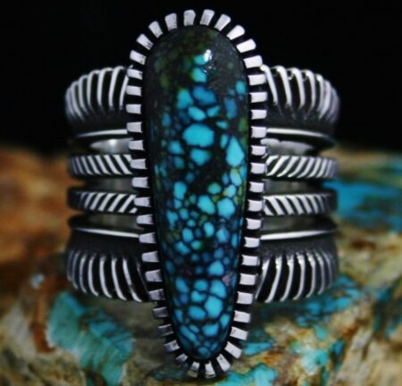 Ron Bedonie Widowmaker Spiderweb Turquoise Ring