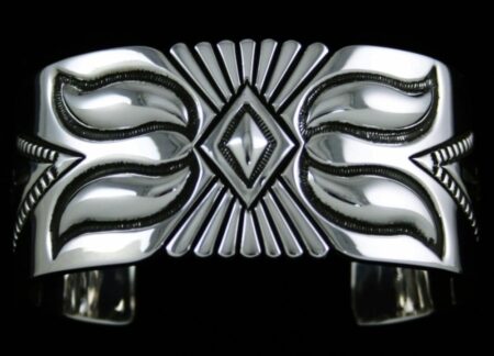 Jennifer Curtis Heavy Gauge Sterling Silver Reposse Bracelet