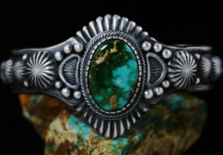 Harry H. Begay Royston Turquoise Ingot Bracelet