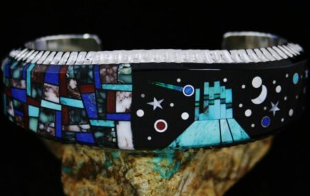 Alvin Yellowhorse “Mother Earth Father Sky” Inlay Bracelet