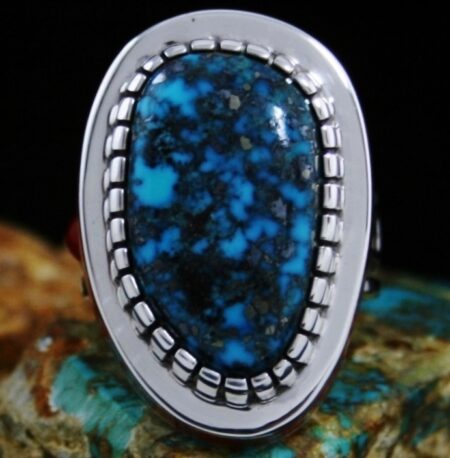 Michael Perry Ithaca Peak Turquoise and Mediterranean Oxblood Coral Ring