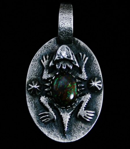 Philander Begay Tufa Cast Horny Toad Opal Pendant