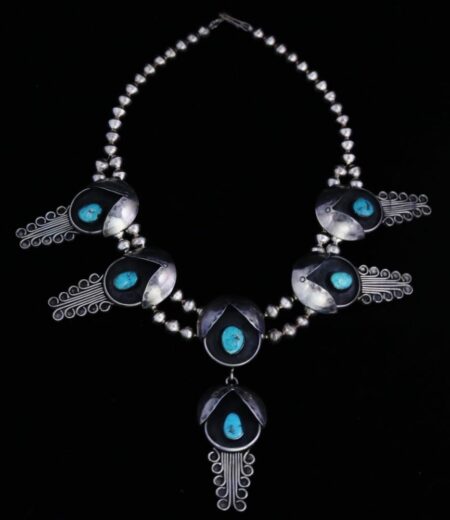 Circa 1970s Regina Becenti Morenci Turquoise Necklace