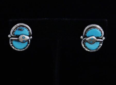 Circa 1970's Effie Calavaza Sleeping Beauty Turquoise Earrings