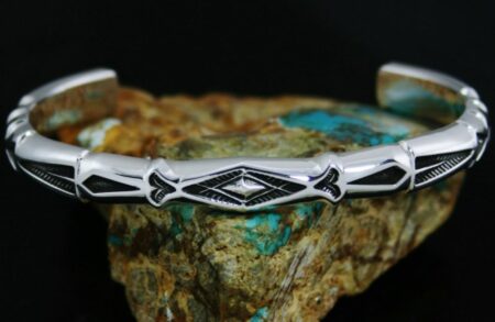 Jennifer Curtis Hand Stamped Sterling Silver Bracelet