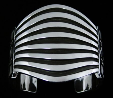 Jennifer Curtis Heavy Gauge Sterling Silver Eight Band Bracelet