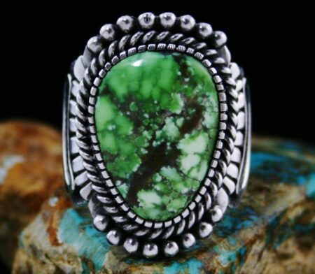 Thomas Jim Carico Lake Spiderweb Turquoise Ring
