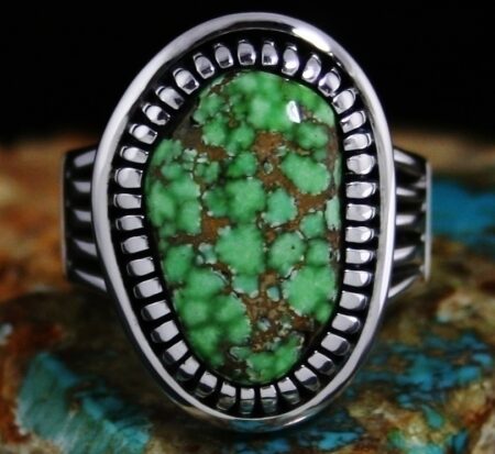 Jennifer Curtis Carico Lake Spiderweb Turquoise Ring