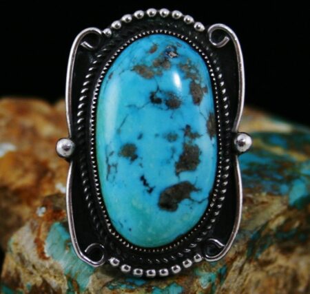 Calvin Martinez Morenci Turquoise Ingot Ring
