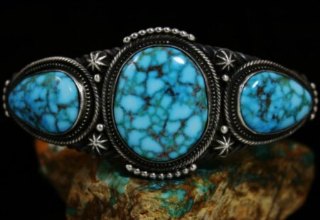 Steve Arviso Kingman Spiderweb Turquoise Bracelet