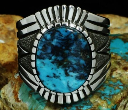 Alton Bedonie Apache Blue Turquoise Ring