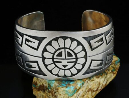 Vintage Hopi Mitchell Sockyma Sun Face Bracelet