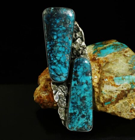 Vintage Ben Begaye Morenci Spiderweb Turquoise Ring
